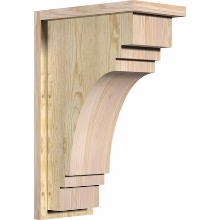 Ekena Millwork Pescadero Rough Sawn Corbel w/Backplate, Douglas Fir, 8"W x 14"D x 22"H COR08X14X22PEC01RDF